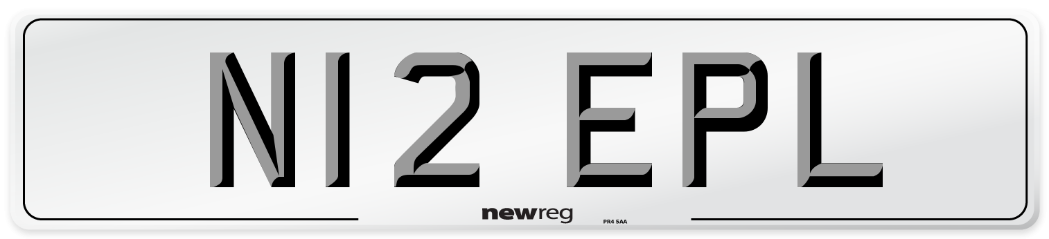 N12 EPL Number Plate from New Reg
